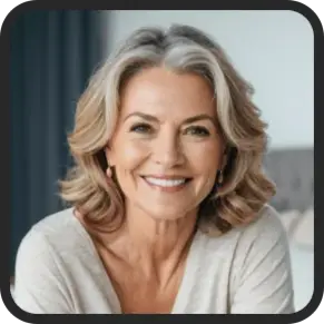 Renew customer testimonial featuring a smiling woman