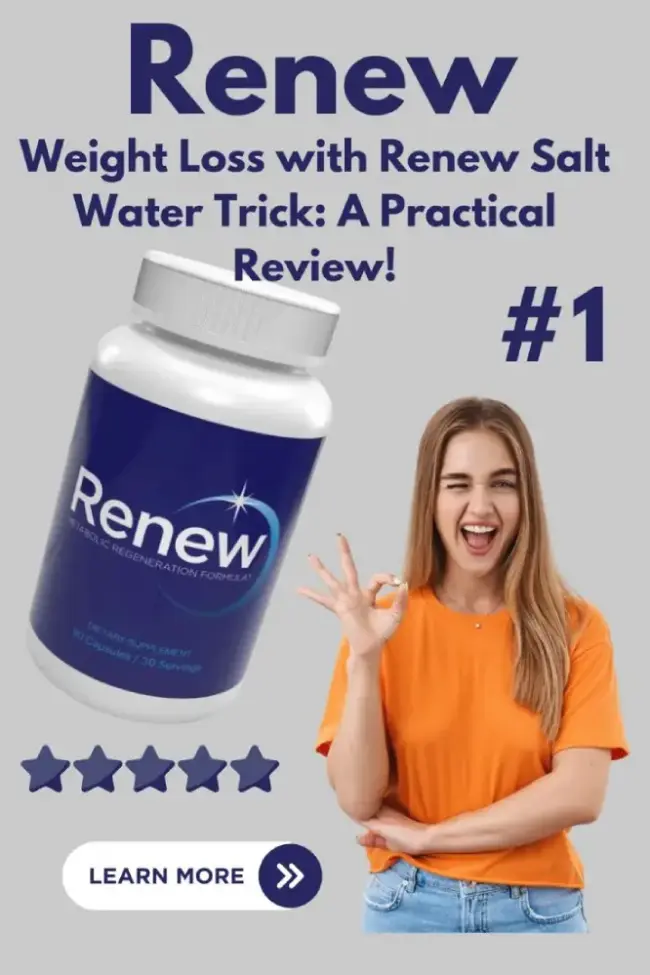 Renew dietary supplement product bottle